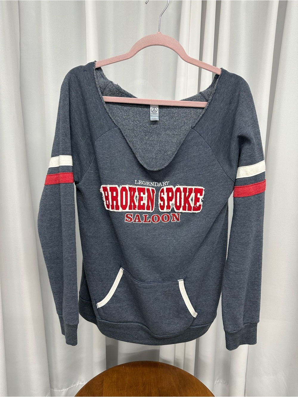 Broken spoke saloon Charcoal scoop neck Pullover sweatshirt 2XL
